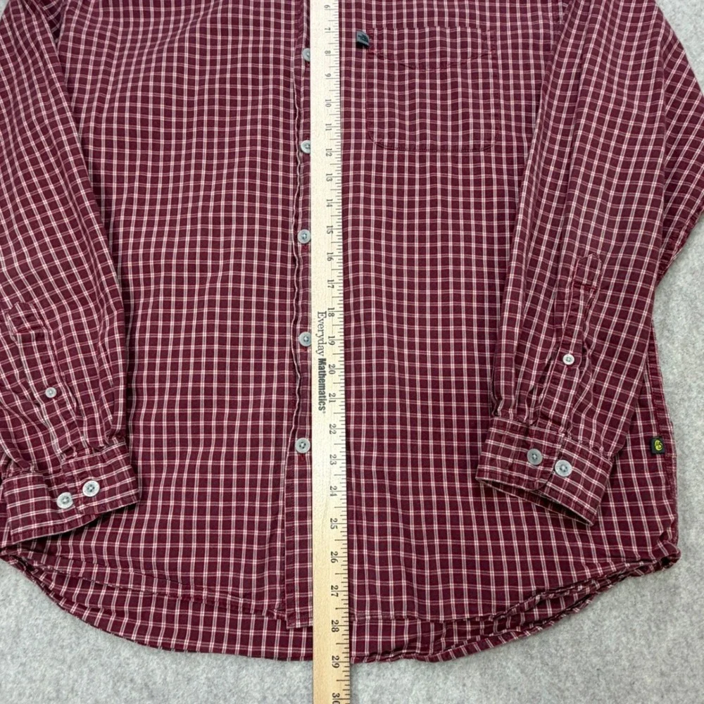 The North Face A5 Series Shirt Mens L Red Plaid Gorpcore Hiking Workwear Utility